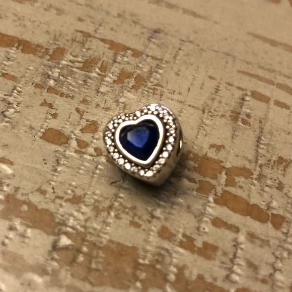 Pandora Sapphire heart charm. - Picture 3 of 6